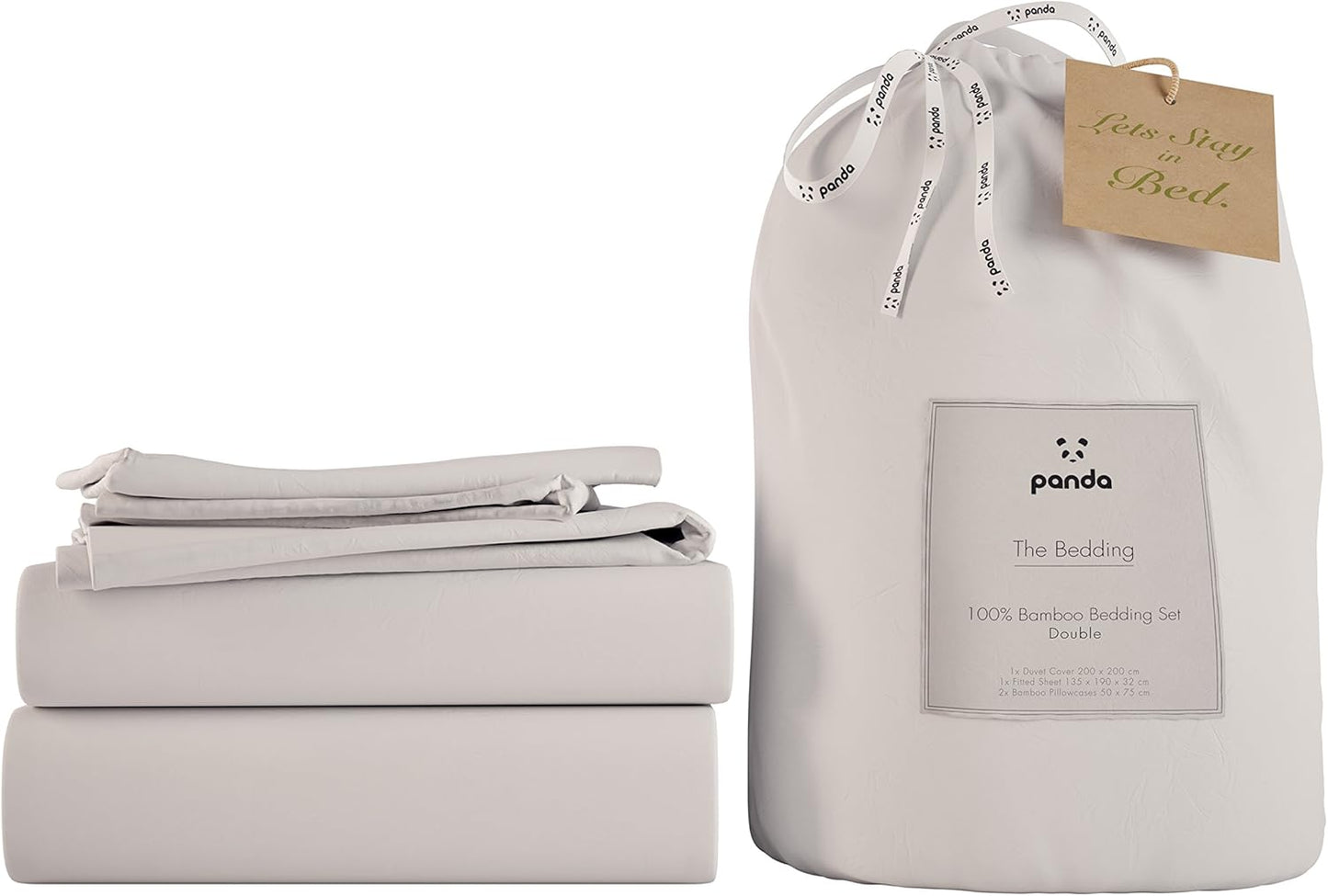 Panda Bamboo Double Bedding Set